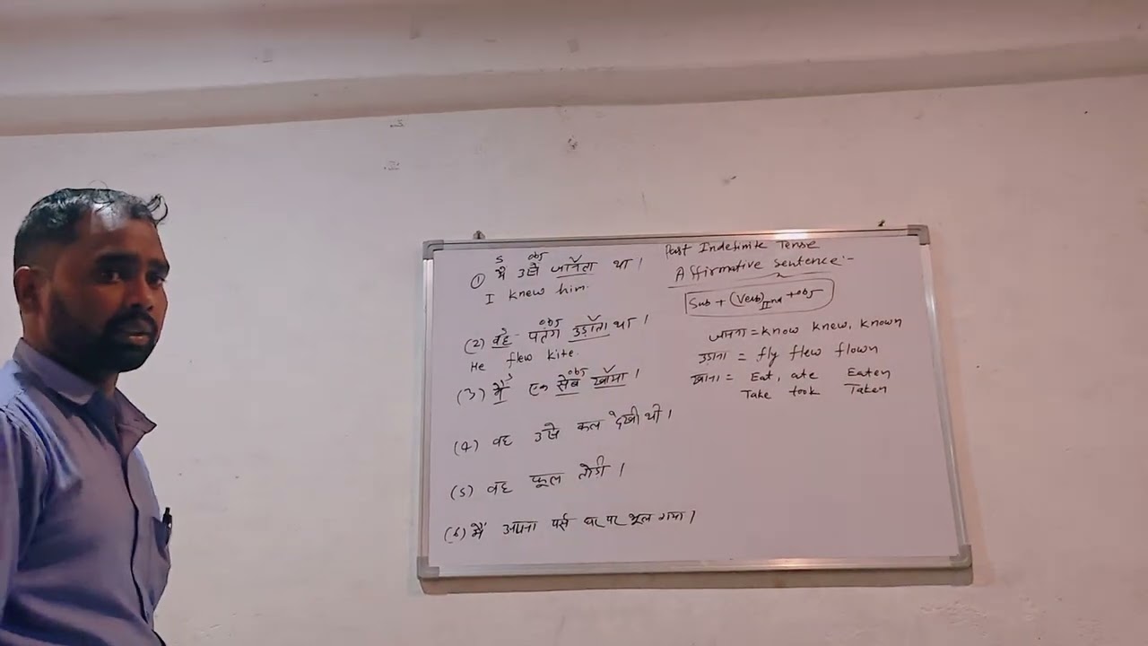 😳 😲 😳 PAST INDEFINITE KA AFFIRMATIVE SENTENCE 😳😲😳