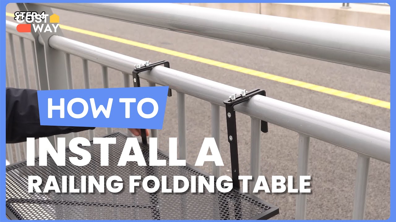 How to Install the Railing Folding Table with 5-Level Adjustable ...