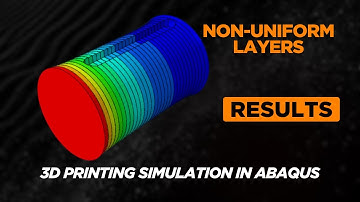 Non-Uniform Shaft Results | Abaqus 3D Printing Simulation