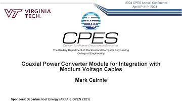 Mark Cairnie - Modular Coaxial Power Converter for High-Density Integration into MV Cables