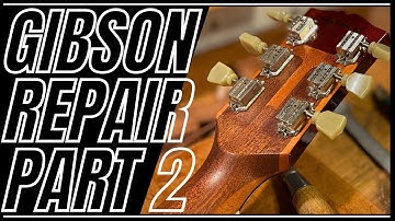 Gibson Guitar broken Headstock Repair/Restoration Part 2