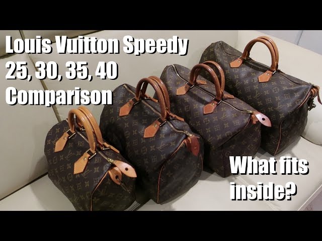 LV Louis Vuitton Philippines Speedy 25, 30, 35, 40 comparison and what fits  inside 