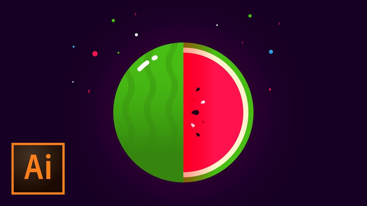 Download Create a Vector Watermelon Logo Mark - Illustrator Tutorial - YouTube