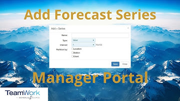 TeamWork 5 Manager Tutorial: How to View and Add Forecast Series