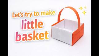 DIY Mini Basket with Paper | Easy Craft 🧺✨