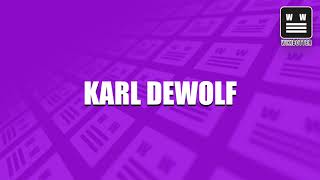 Karl Dewolf