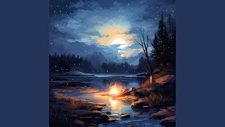 River's Reflection in Binaural Firelight