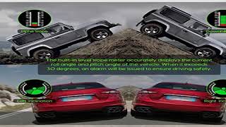 Car Inclinometer Level Tilt Meter, Digital HUD GPS Speed Slope Meter, Real-timie Speed, Vehicle til