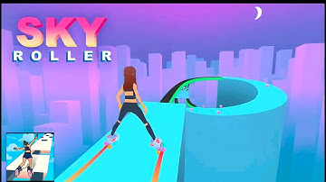 Sky Roller 🛼 !! Rainbow Skating - Gameplay Walkthrough - Android, iOS