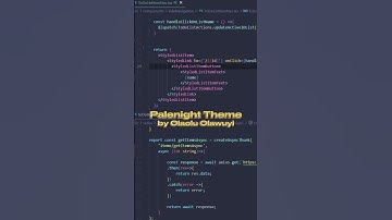 Cool VS Code themes part 3 #shorts