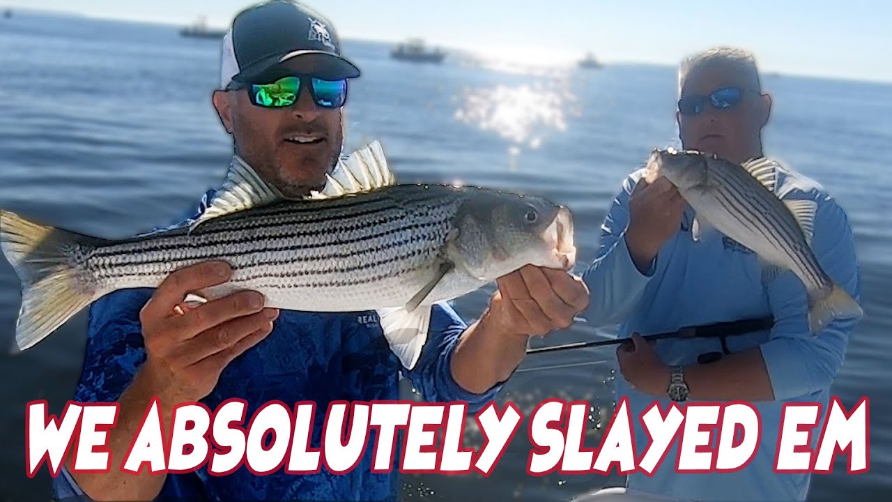CHESAPEAKE BAY ROCKFISH Jigging the Choptank River!!! YouTube