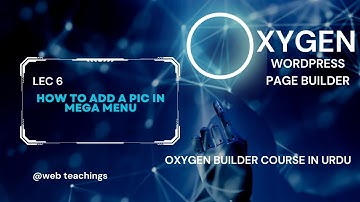Oxygen Builder in Urdu-How to add a Image in mega menu-lec 6