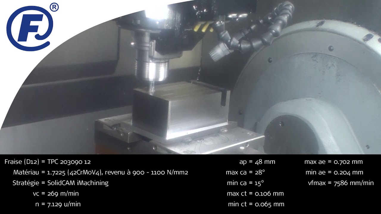 4xD - Fraisage trochoïdal dans l'acier - YouTube