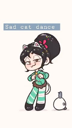 vanellope sad cat dance !🥳, Sad Cat Dance