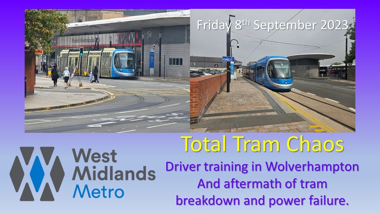 353 - West Midlands Metro: Total Tram Chaos, Wolverhampton & Wednesbury Parkway - 8th September 2023