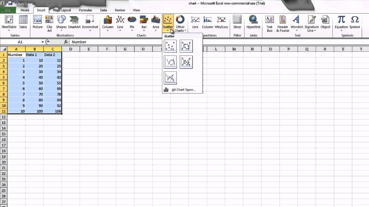 How To Create Xy Chart In Excel 2010