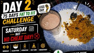 Yuhhuuuuuu #Day2 #75DaysChallenge #LegDay #FatToFit #DailyVlog #WhatIEatInADay #VegDiet #Consistency