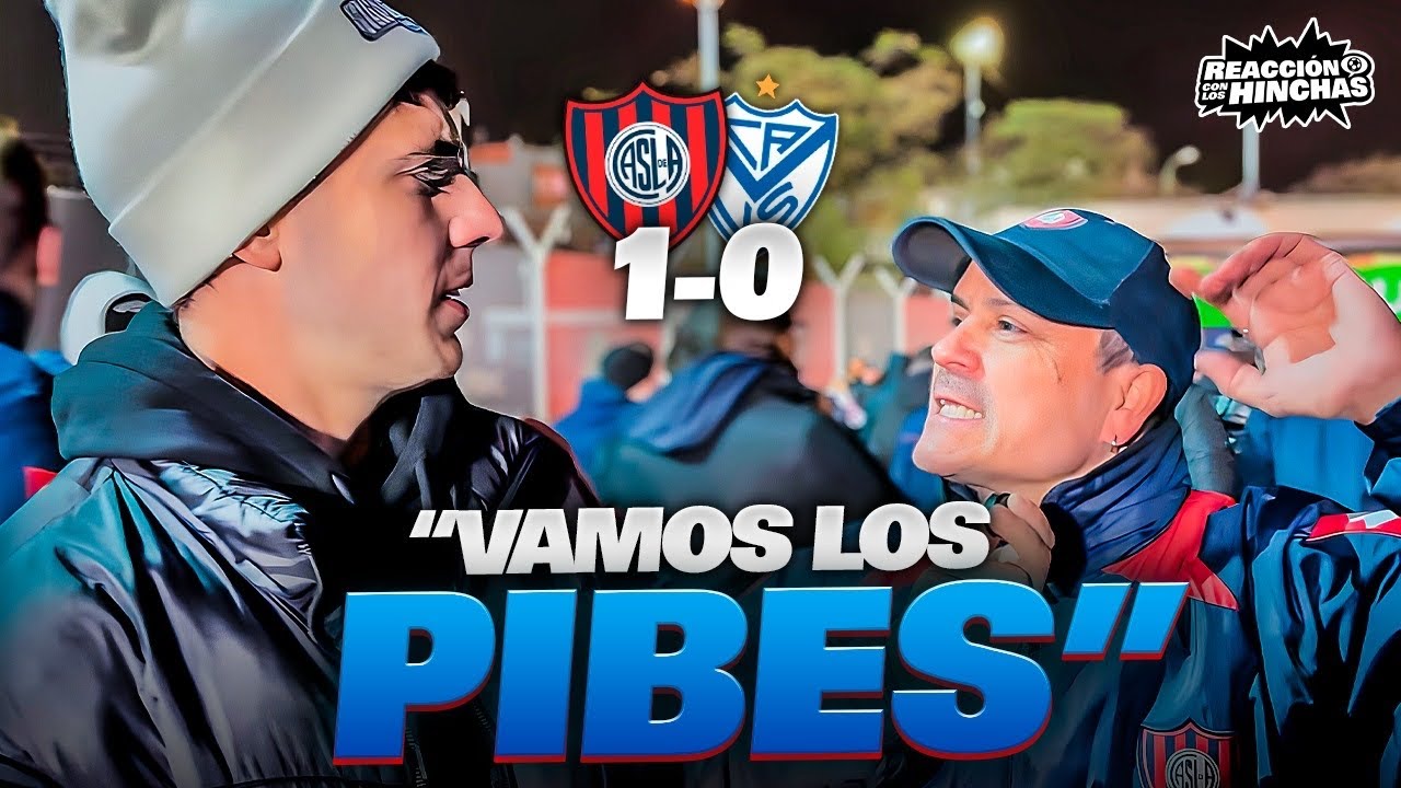 REACCIÓN CON LOS HINCHAS / SAN LORENZO 1-0 VÉLEZ - YouTube