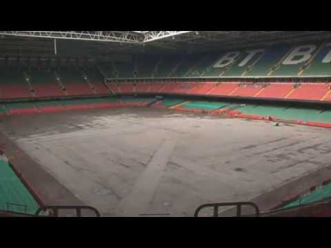 Timelaspe of the new Millennium Stadium pitch installation | WRU TV