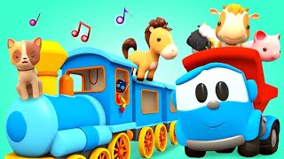 Bebek şarkıları. Leo ile tren şarkısı söyle! Çocuklar için çizgi film