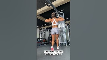 Cable Face pull with external rotation #back #fitness #exercise #workout