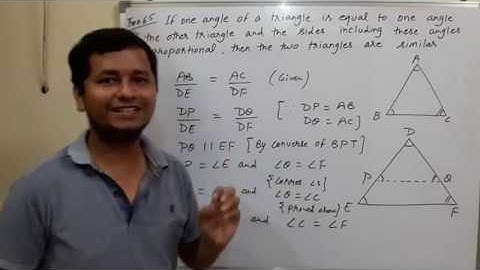Triangles (SAS theorem) 6.5 ncert class 10