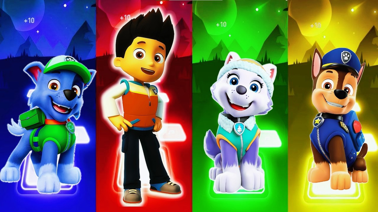 Marshall VS Paw Patrol VS Ryder VS Rubble - Tiles Hop EDM Rush8