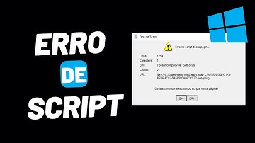 Erro De Script No Windows 10