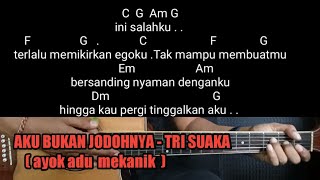 Kunci Gitar AKU BUKAN JODOHNYA  - TRI SUAKA  | Chord and lirik nya Enak