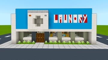 Minecraft Tutorial: How To Make A Laundrette Dry Cleaners "2019 City Tutorial"