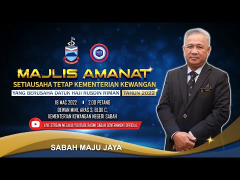 Majlis Amanat Setiausaha Tetap Kementerian Kewangan Negeri Sabah Tahun 2022