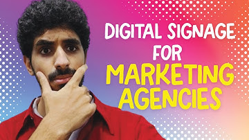 Displaying Canva designed post for marketing agencies services using free digital signage