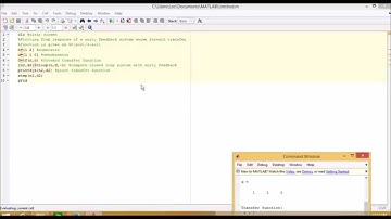 Step Response of a Transfer Function of a System using MATLAB