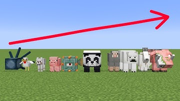 all mobs sorted by height