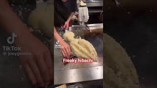 Freaky hibachi rice trick!#viralshorts #ytshorts #youtubeshorts