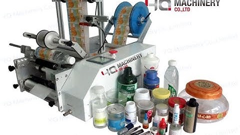 bench top labeling machinery for round jar bottle sticker labeller