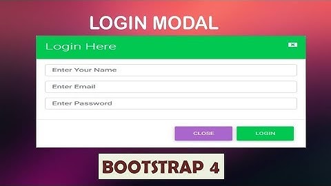 login modal | create login modal in bootstrap