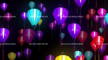 Visual Led Tết - Video Background Tết - Lồng Đèn Hội An - Nhiều Màu - size Lớn