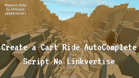 [Roblox] Create a Cart Ride Script AutoComplete!