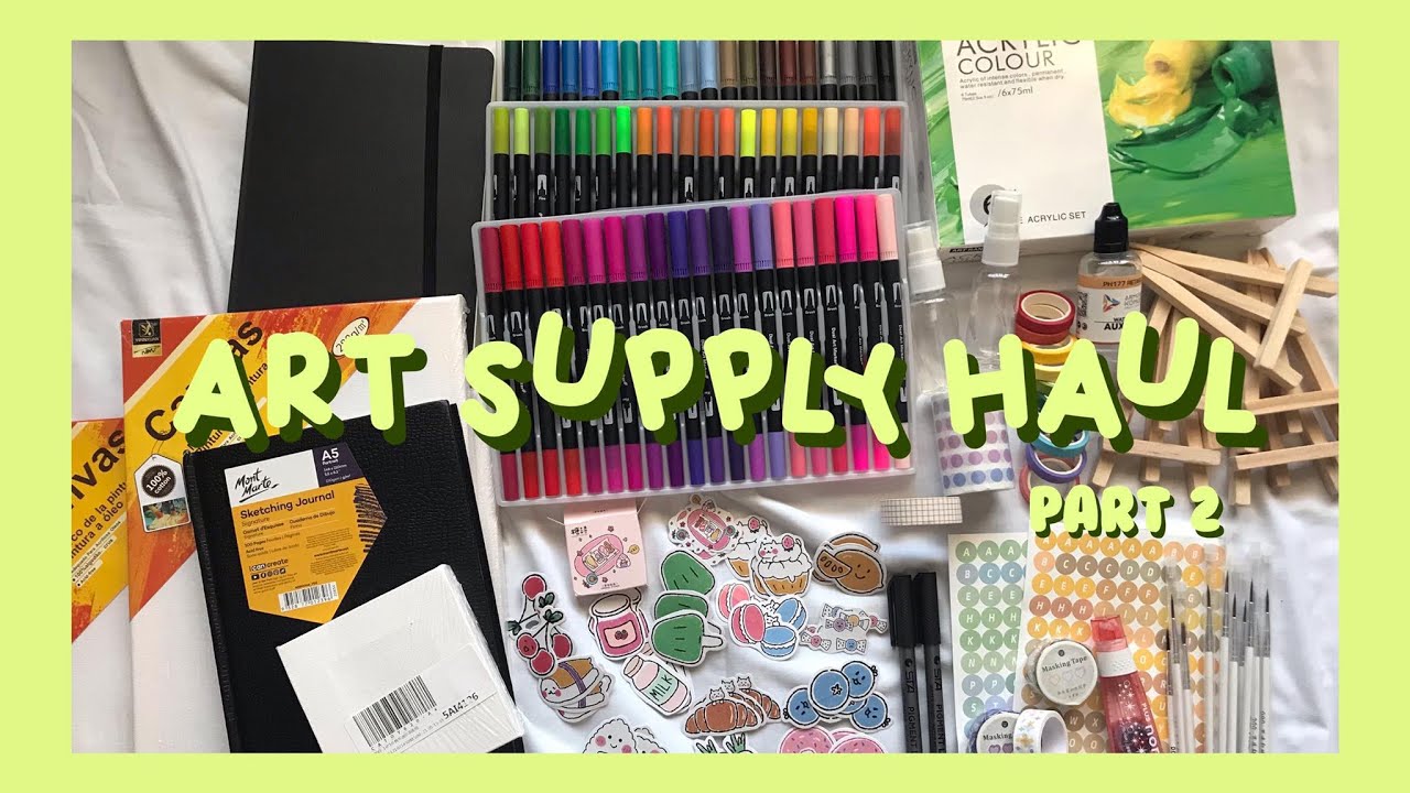 huge art supply and stationary haul | no talking | ASMR | lazasa & shopee finds