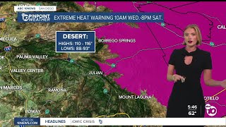 San Diego March 18th Forecast -- Heat wave intensifies!