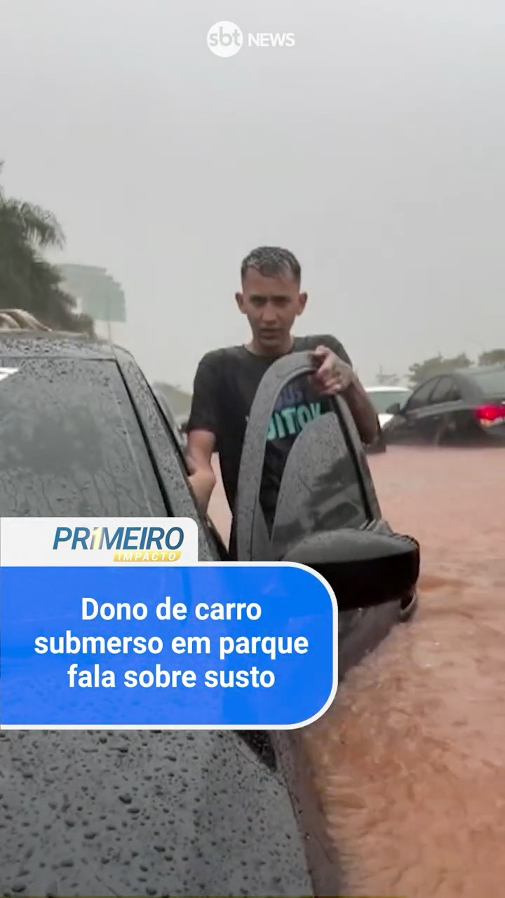 Dono de carro submerso em parque de Olímpia (SP) fala sobre susto