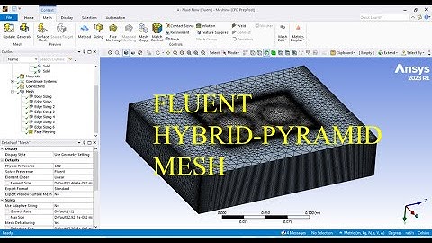 How to generate Hybrid-Pyramid Mesh in ANSYS Fluent l 3D Heat Source l Full Tutorial