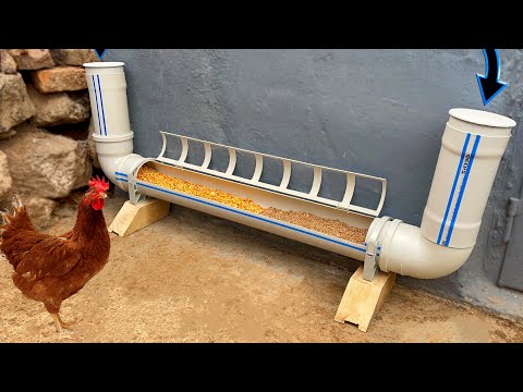 Video: PVC kanalizasyon borulu tavuk besleyiciler: tasarım türleri ve üretim ipuçları