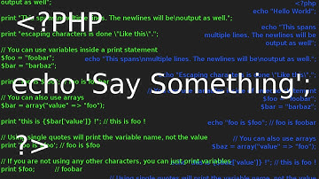 How To Make PHP Say Something
