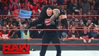 Brock Lesnar Returns on Raw 16 JAN 2017 And Destroy everyone