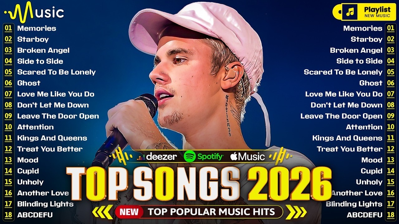 Adele, Ed Sheeran, Bruno Mars, Selena Gomez, The Weeknd, Maroon 5, Justin Bieber 🍁 Pop Hits 2026