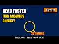 Reading skills scanning for specific information