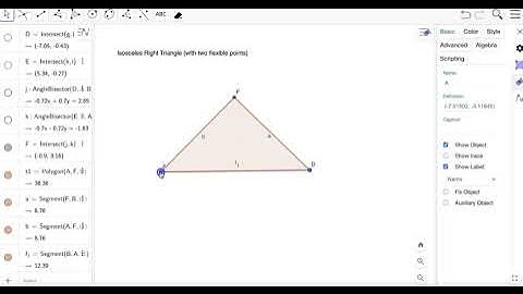 Geogebra: Isosceles Right Triangle