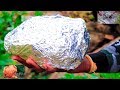 Baked whole Chicken in Traditional Way Grilled chicken in aluminum foil  nature food stop NFS